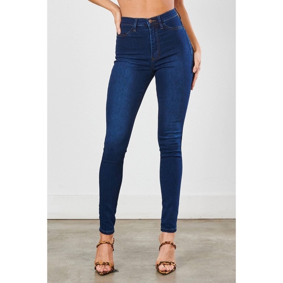 High Waisted Stretch Skinny Jeans - Picture 1 of 10